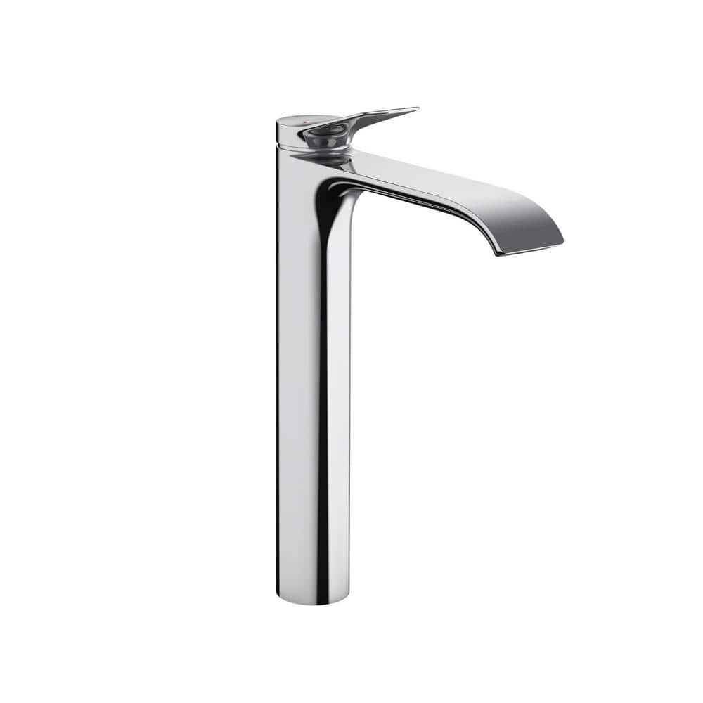 Modern Black Brass Single Hole Vessel Faucet