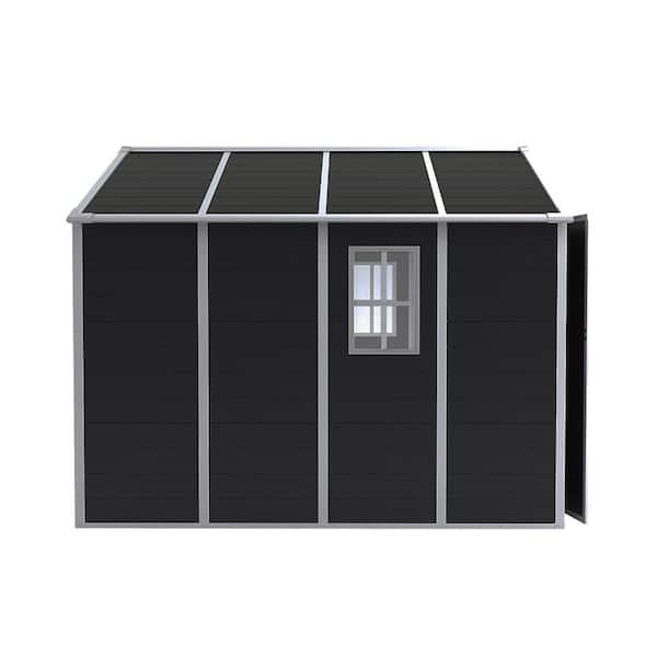 8 ft. x 8 ft. Heavy-Duty Resin Storage Shed, Spacious Outdoor Tool House with HD Window (64 sq. ft.)