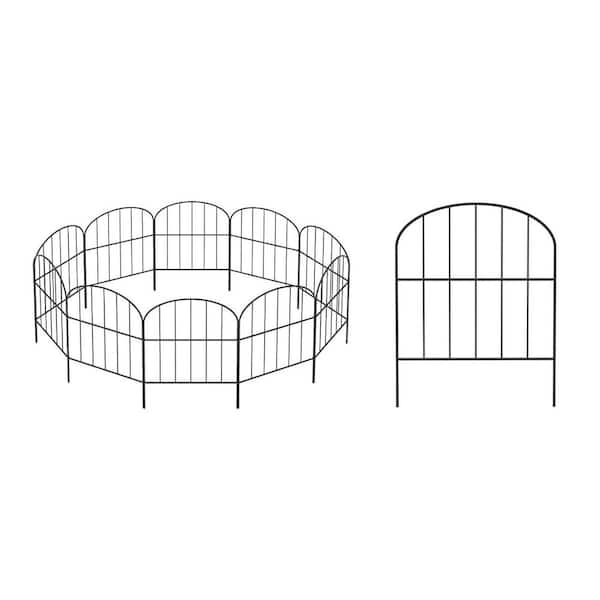 Justincity Small Decorative Rustproof Metal Wire Garden Fence 6 in. Animal Barrier Plant Edging Arched Design Outdoor