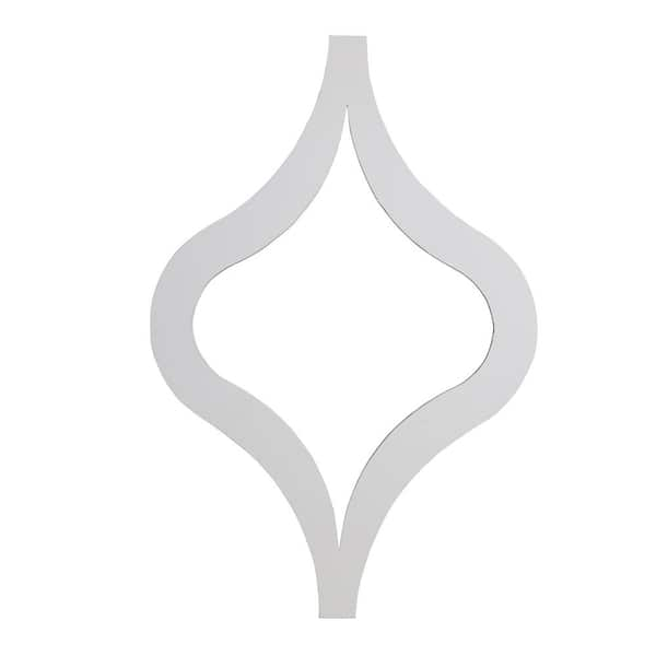 Ornamental Mouldings 20508 Tear Drop 15 in. x 0.25 in. x 22.50 in. White Polyurethane Accent Wall Moulding