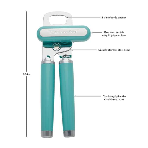 Can Opener Manual 4 in 1 Stainless Steel Heavy Duty - Multi-functional  Ergonomic Can Opener in Green 