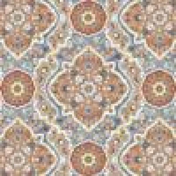 16 in. x 16 in. Global Vintage Medallion Outdoor Square Throw Pillow (2-Pack)