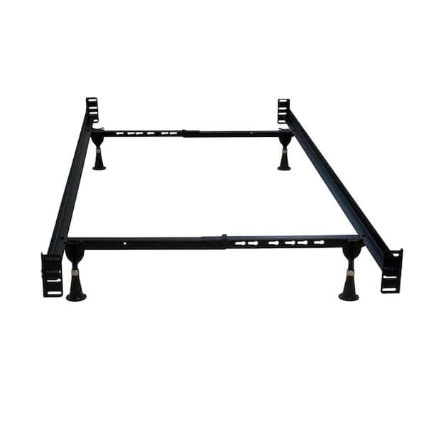Twin Headboard and Footboard Adjustable Bed Frame with 4-Glides