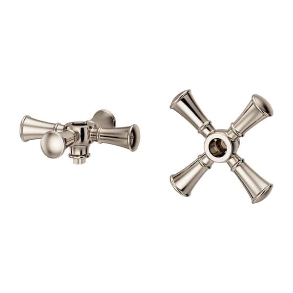 Pfister Tisbury 2-Handle Cross Handle Kit for Wide spread Faucet in Polished Nickel