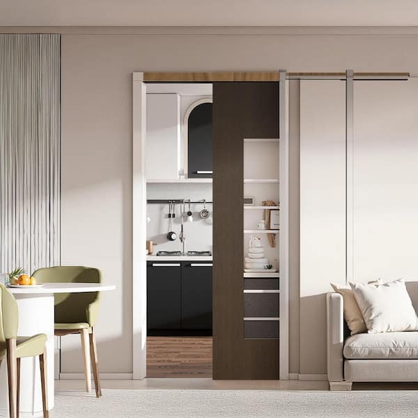 Pocket Door Frame Kit, 24-30 in. x 80 in., Two-Way Soft Close, Smooth & Quiet Sliding, Easy Install, Galvanized Steel