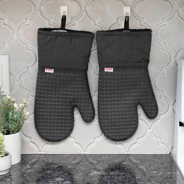 Grey Waffle Silicone Oven Mitt Set (2-Pack)