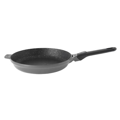 GEM Stay Cool 11 in. Cast Aluminum Nonstick Frying Pan in Gray