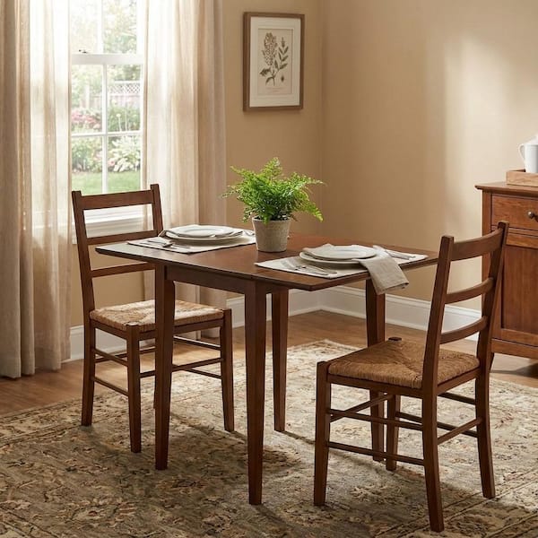 Espresso Drop Leaf Extendable Dining Table