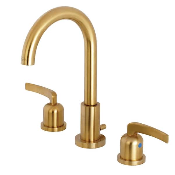 Kingston Brass Centurion 8 in. Widespread 2-Handle Bathroom Faucet in Brushed Brass