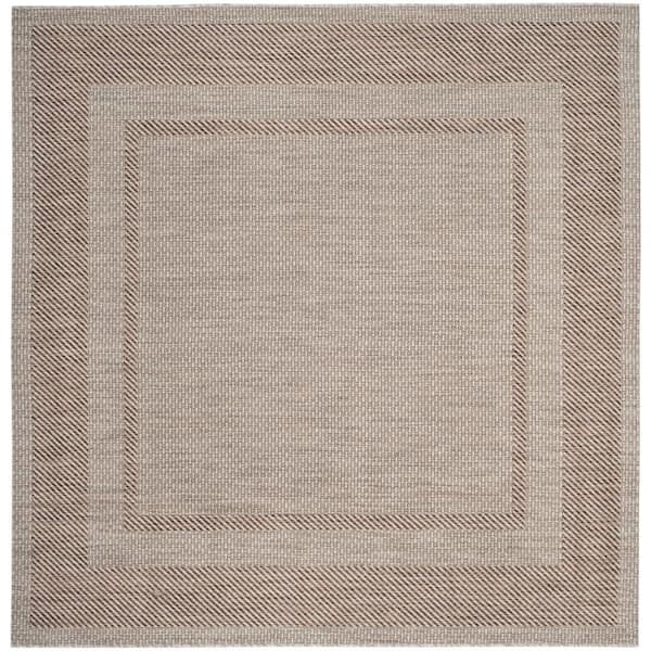 Safavieh Courtyard Carolann Indoor/ Outdoor Rug - 9' x 9' Square - Natural/Cream