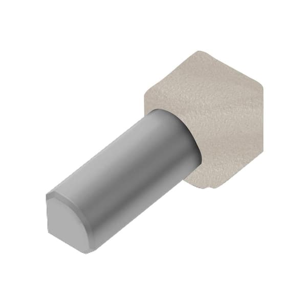 Schluter Rondec Cream 1/2 in. x 1 in. Color-Coated Aluminum Tile Edging Trim 90-Degree Inside Corner