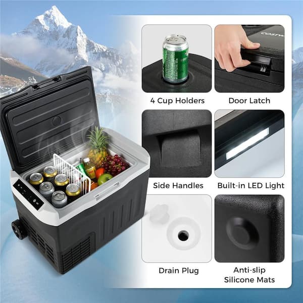 Costway 12 Volt Car Refrigerator with -4℉~68℉ Adjustable Range
