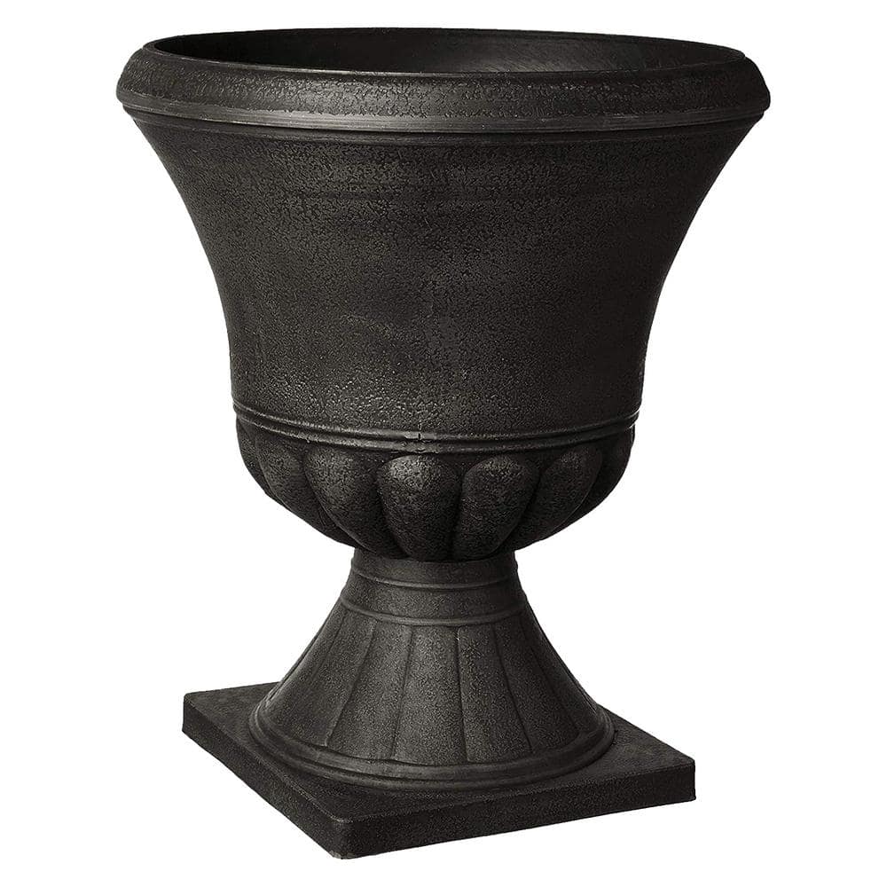 Arcadia Garden Products Hamilton 18 in. x 22 in. Black PSW Urn