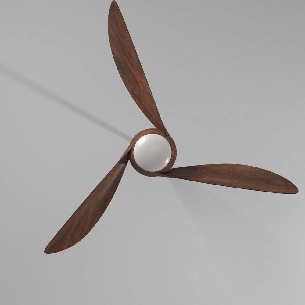 52" Distressed Koa ABS Plastic Ceiling Fan with LED Light and Remote