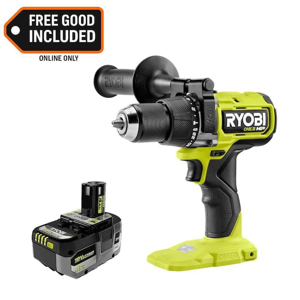 ONE+ HP 18V Brushless Cordless 1/2 in. Hammer Drill with ONE+ 18V 4.0 Ah HIGH PERFORMANCE Battery