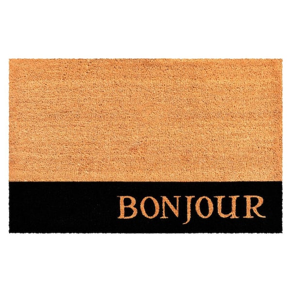 Calloway Mills Bonjour Black Stripe Doormat, 17" x 29"