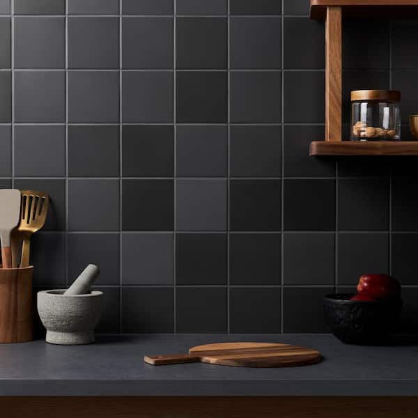 Charcoal Gray 5x5 Matte Porcelain Tile