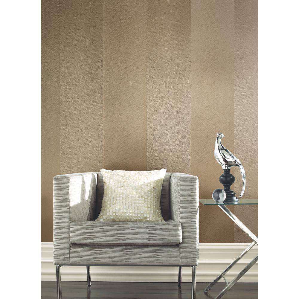 Gold Etched Chevron Non-Pasted Washable Wallpaper