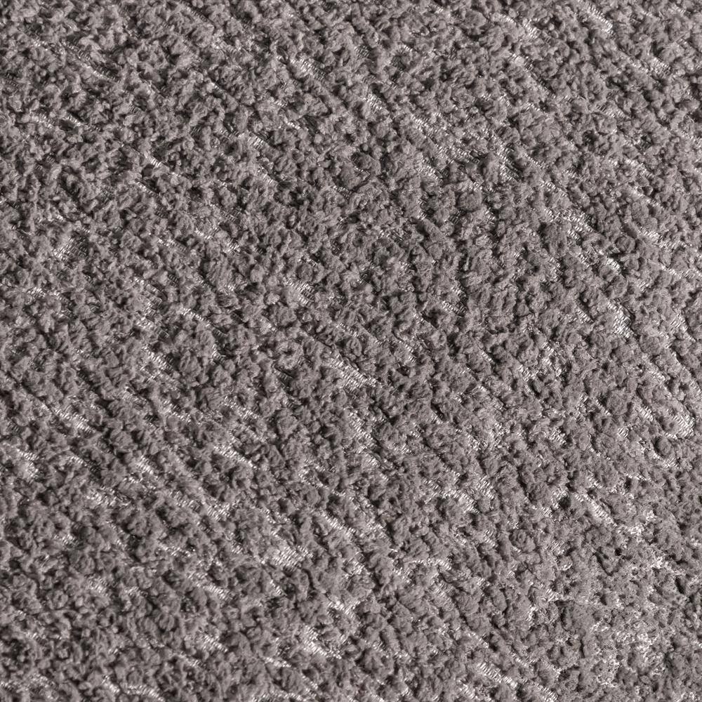 Charcoal Gray Boucle Fabric Modern Curved Sofa with Wooden Legs