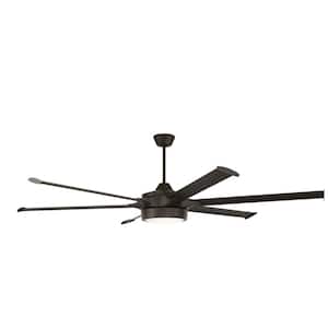 Prost 78 in. Indoor/Outdoor Downrod Mount Espresso Ceiling Fan with Smart Wi-Fi Enabled Remote and Integrated LED Light