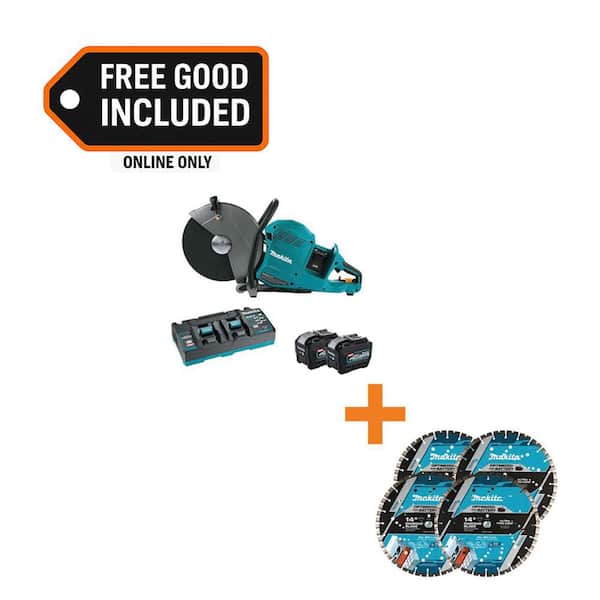 80V max (40V max X2) XGT Brushless Cordless 14 in. Power Cutter Kit (8.0Ah) w/ 14 in. Thin Kerf Diamond Blade, Segmented