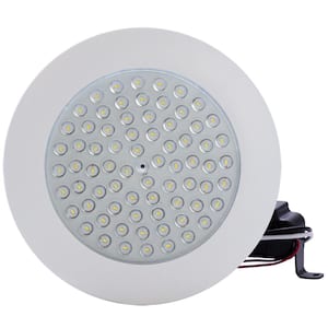CSE Inc. 6 in. 9-Watt LED Dimmable Downlight Flush Mount 3000K Clear Lens White Trim Color (1-Pack)