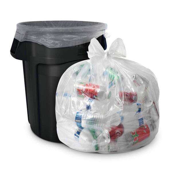 clear plastic bin bags