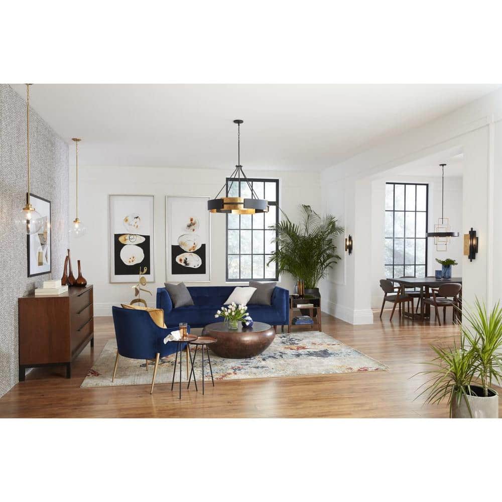 Lowery Black and Gold Iron Wall Sconce