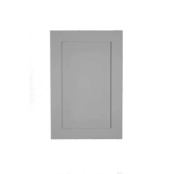 WG Wood Products Fieldstone Shaker Style Frameless 15.5 in. W x 29.5 in. H Primed Gray Wood Recessed Medicine Cabinet without Mirror