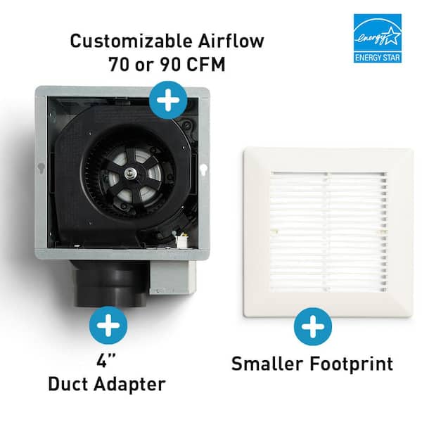 Panasonic Whisper Mighty Pick-A-Flow 70/90 CFM Ceiling/Wall 