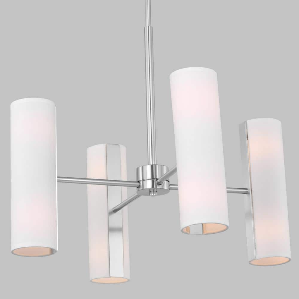 Capalino 24" Black Contemporary Candelabra with Linen Shades