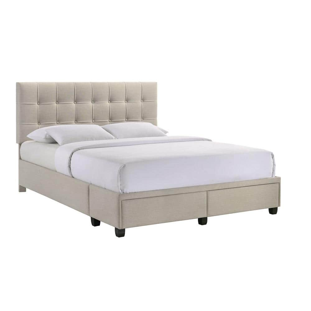 Pasadena Queen Platform Storage Bed in White -  Picket House Furnishings, UHC3265QBE