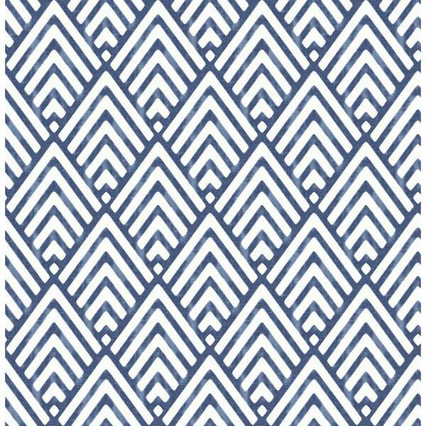 A-Street Prints Vertex Indigo Diamond Geometric Paper Strippable Roll (Covers 56.4 sq. ft.)