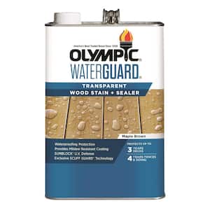 WaterGuard 1 gal. Maple Brown Transparent Wood Stain and Sealer