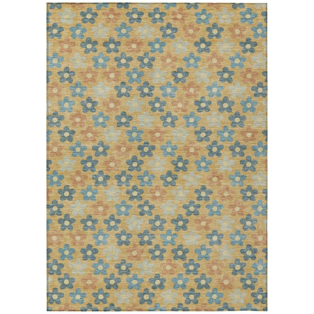 Chantille Machine Washable Indoor/Outdoor Abstract ACN2569 Gold 3 ft. x 5 ft. Area Rug price history on PriceWatchPro