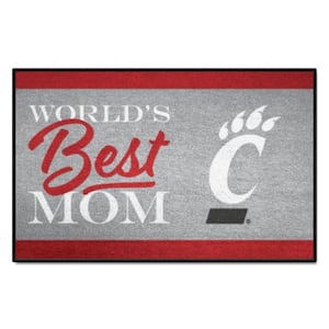 Cincinnati Bearcats Gray World's Best Mom 19 in. x 30 in. Starter Mat Accent Rug