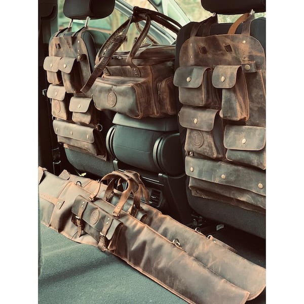 Leather Truck Seat Organizer with Leather Pockets CT10004 - The