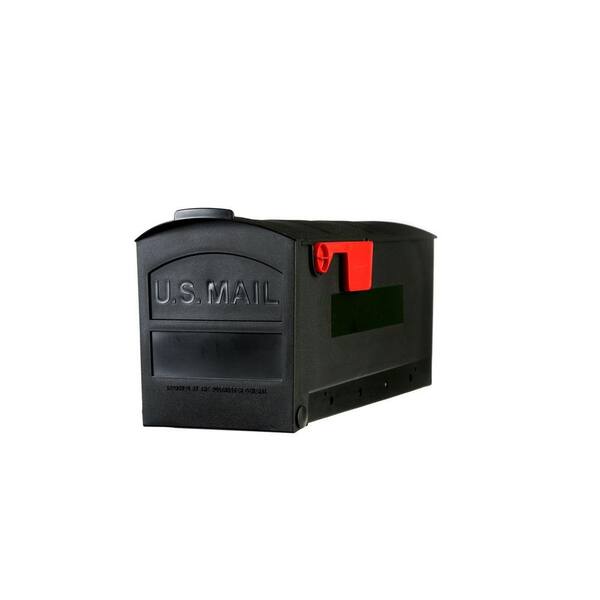 Rubbermaid Black Post-Mount Mailbox
