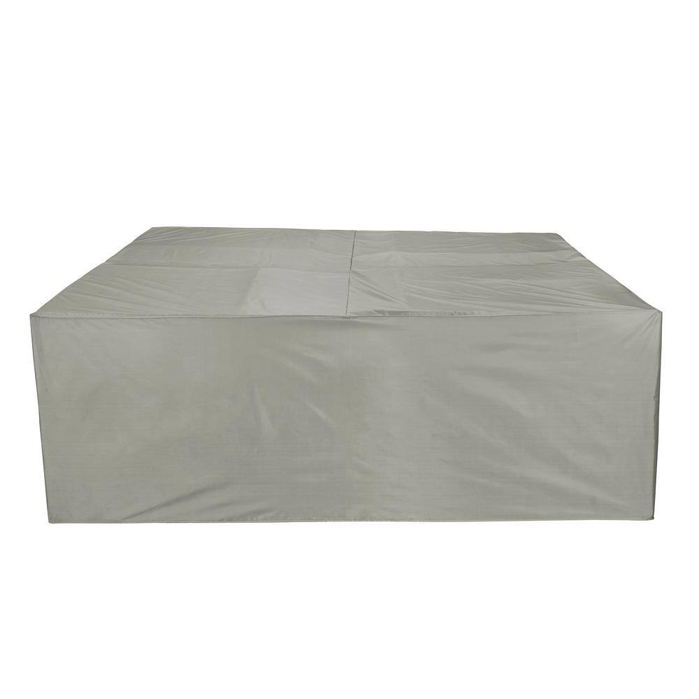 Grey 66 Inch Square Polyester Table and Chair Cover