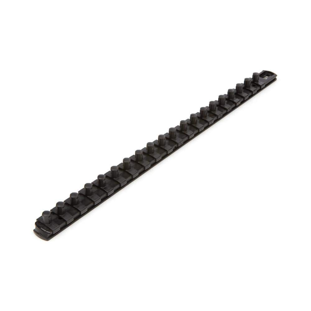 TEKTON 3/8 in. Drive x 18 in. Socket Rail, 20 Clips, Black OSR13220 ...