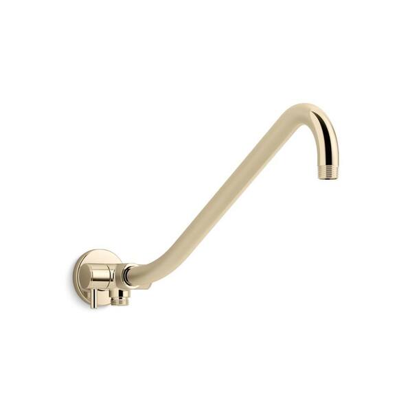 KOHLER Gooseneck Rainhead Shower Arm with 3-Way Diverter in Vibrant Brushed Nickel
