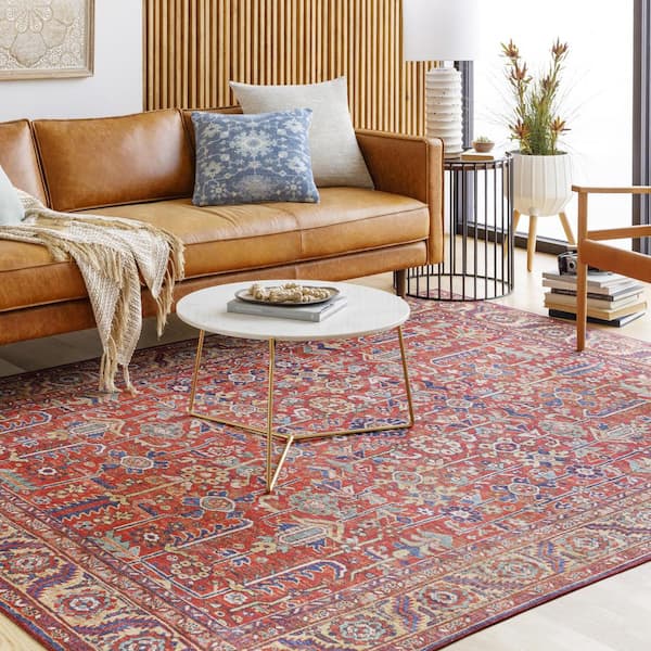 Livabliss Rawle Red 7 ft. 6 in. x 9 ft. 6 in. Area Rug