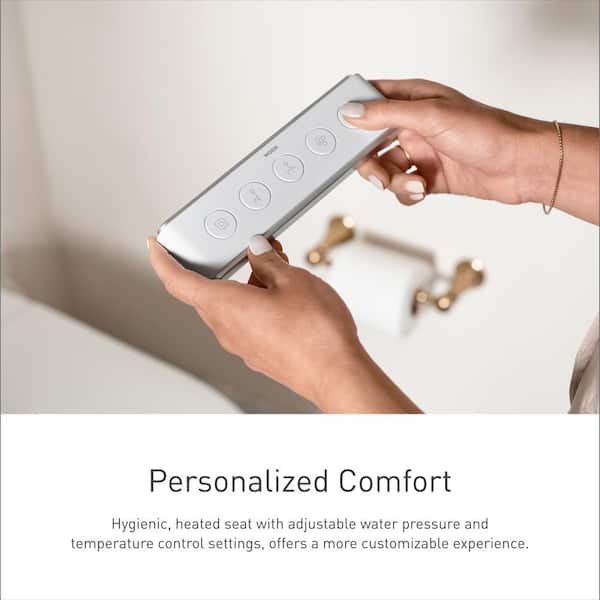 MOEN 3-Series Elongated Bidet Toilet in White with Heated Water and Remote Control