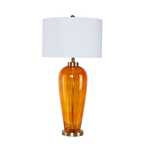 Silverwood Ozias 32 in. Orange Glass Table Lamp