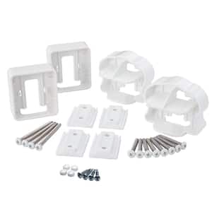 ArmorGuard Deluxe White Plastic Line Rail Hardware Kit