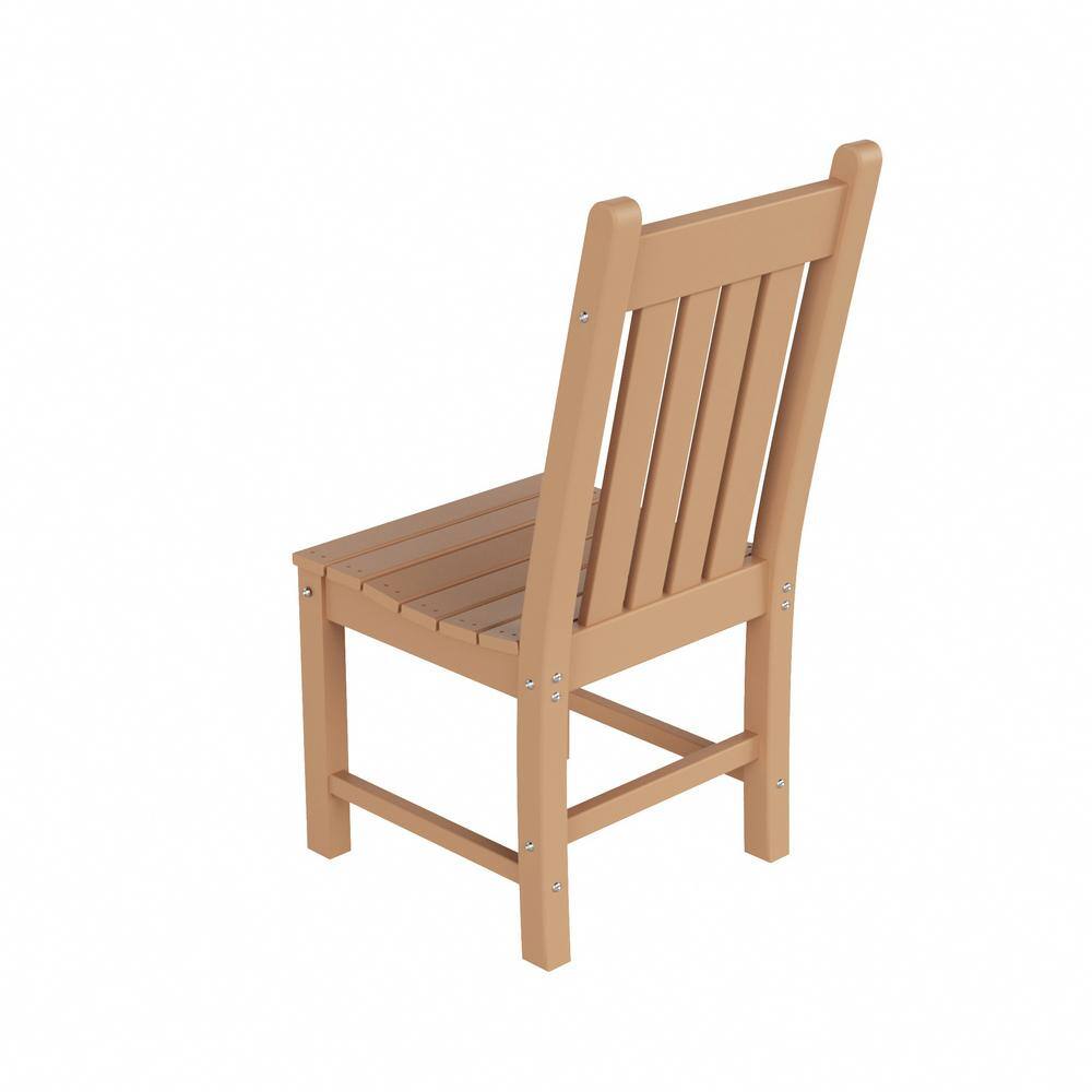 Teak Armless Outdoor Patio Dining Chair