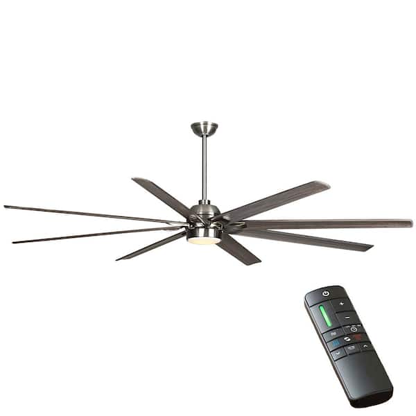 Home Decorators Collection Cordoba 96 in. Integrated LED Indoor/Outdoor Brushed Nickel Ceiling Fan with Light and Remote Control