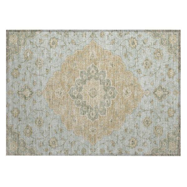 Chantille Machine Washable Indoor/Outdoor Abstract ACN3081 Seafoam 3 ft. x 4 ft. Area Rug