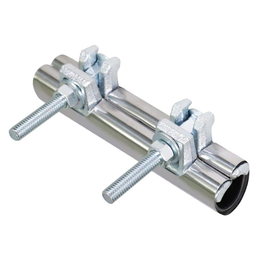 The Plumber's Choice 3/8 in. x 6 in. Long 2-Bolt IPS Pipe Repair Clamp, Stainless  Steel TTSD60375 - The Home Depot