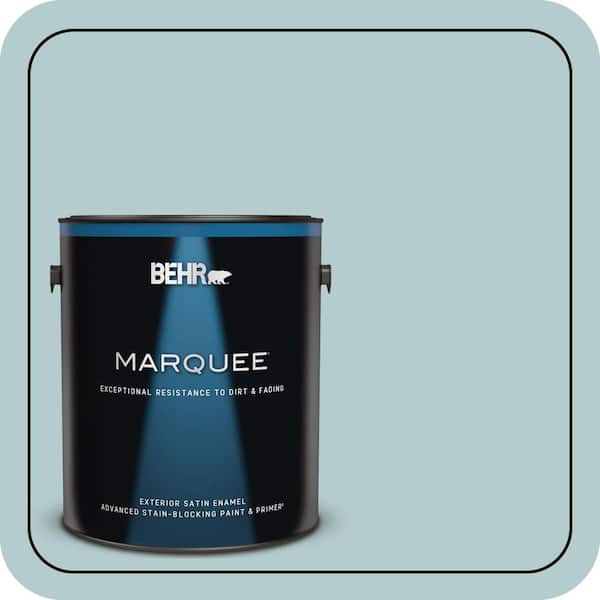 BEHR MARQUEE 1 gal. #PPU13-15 Clear Pond Satin Enamel Exterior Paint & Primer